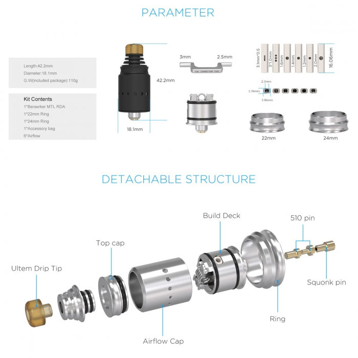 BERSERKER MTL RDA SelbstwickelTröpfler VandyVape
