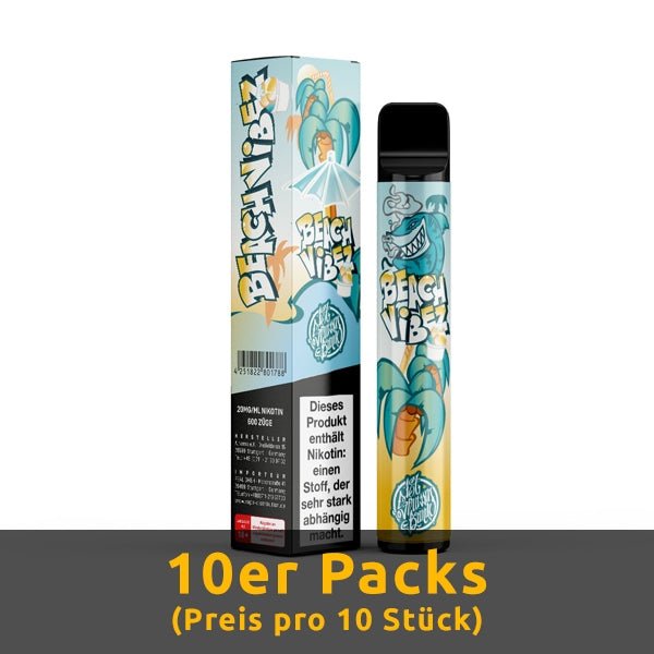 187 Bar Einweg-E-Zigarette (div. Geschmäcker NIKOTINFREI) (10er Pack) - Smokkie | eine Marke der Smoke Smart GmbH