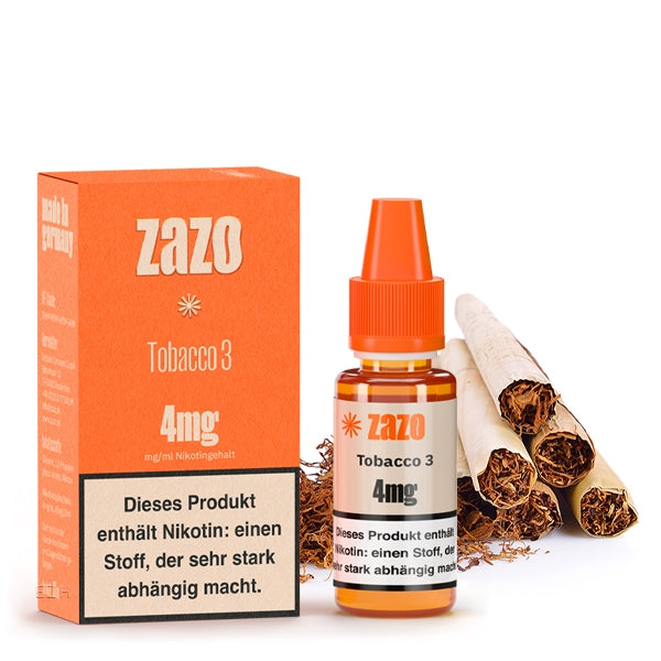 Tobacco 3 ELiquid 10ml von ZAZO Made in Germany