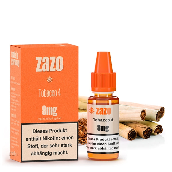 Tobacco 4 ELiquid 10ml von ZAZO Made in Germany