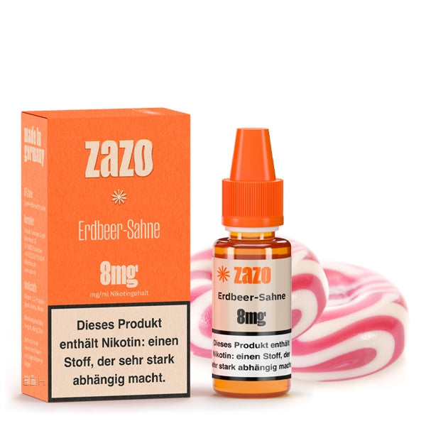 Erdbeer Sahne ELiquid 10ml von ZAZO Made in Germany