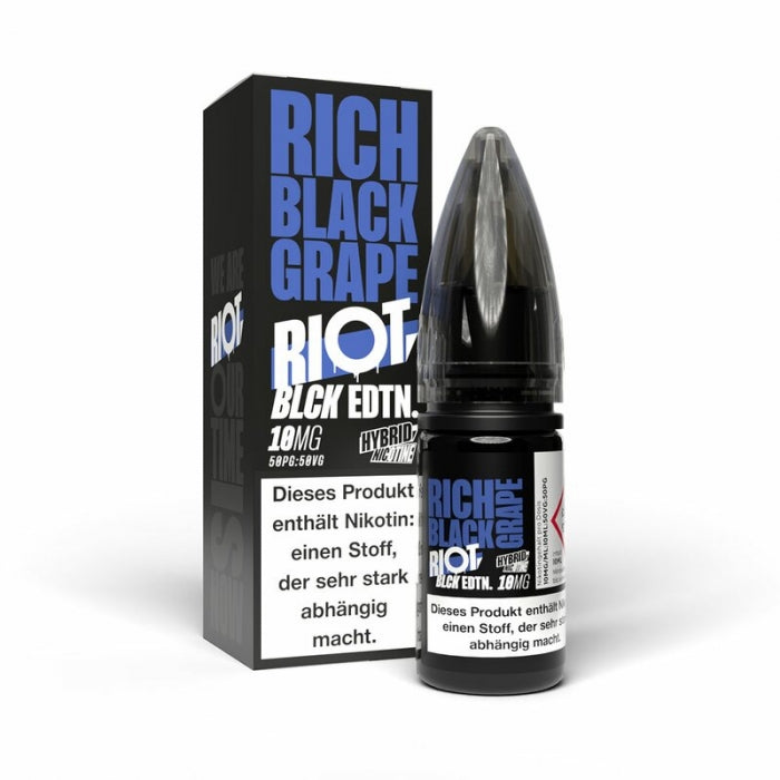 Rich Black Grape Black Edition 10 ml 51020 mg Nikotinsalzliquid Riot Salt Hybrid Nikotin RIOT SQUAD