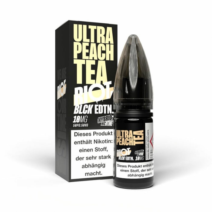 Ultra Peach Tea Black Edition 10 ml 51020 mf Nikotinsalzliquid Riot Salt Hybrid Nikotin RIOT SQUAD