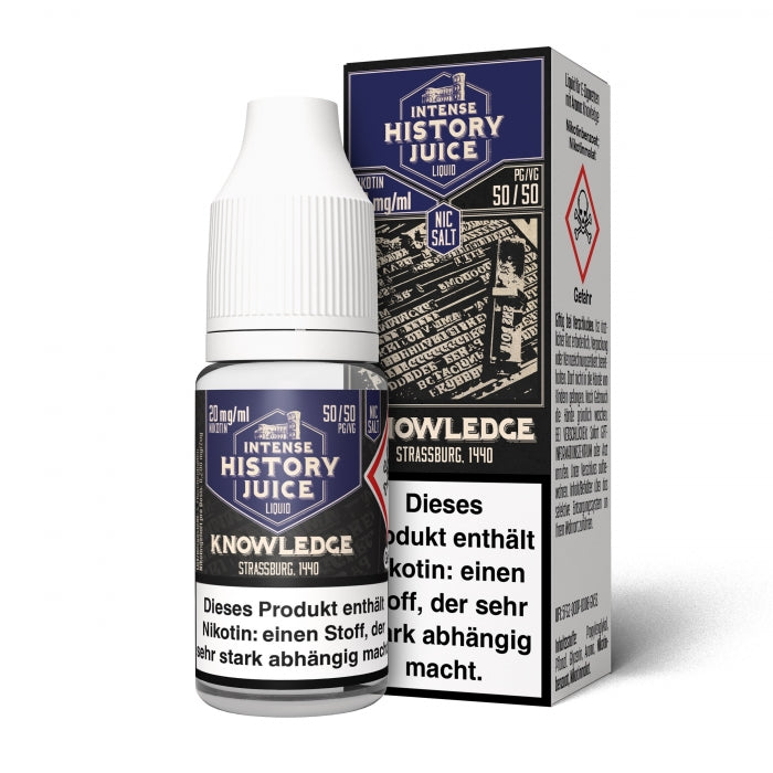 Knowledge Blaubeere Nikotinsalzliquid INTENSE HISTORY JUICE