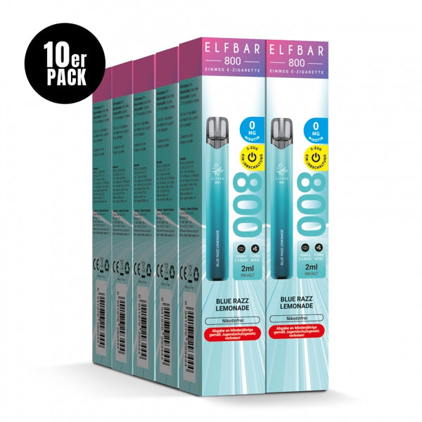 Elfbar 800 Nikotinfrei Einweg E-Zigarette (10er Pack) - Elfbar