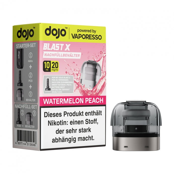 DoJo Blast X - Watermelon Peach - Nachfüllbehälter 10ml by Vaporesso