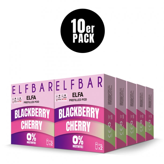 Elfa Prefilled Pod (10er Pack) - Nikotinfrei - 4 Neue Sorten - Elfbar