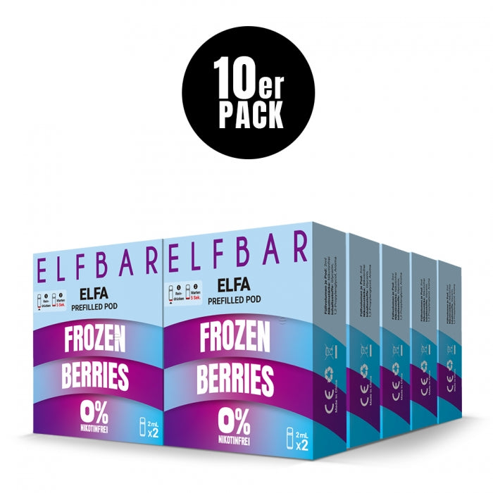 Elfa Prefilled Pod (10er Pack) - Nikotinfrei - 4 Neue Sorten - Elfbar
