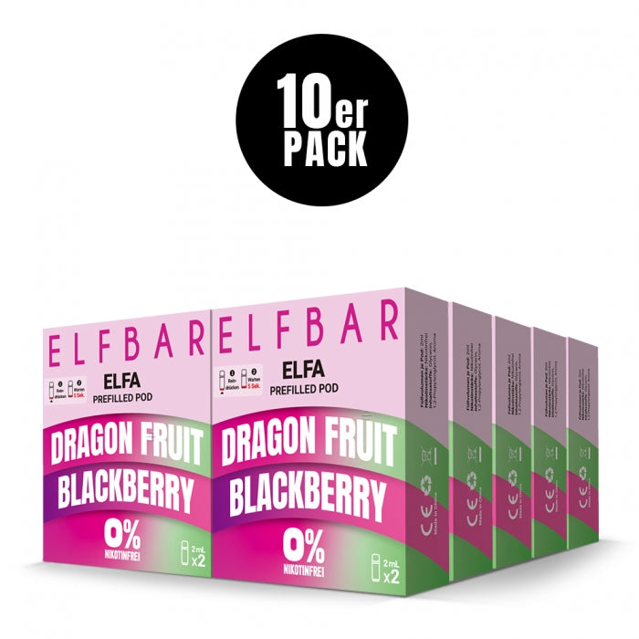 Elfa Prefilled Pod (10er Pack) - Nikotinfrei - 4 Neue Sorten - Elfbar
