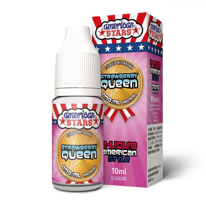 American Stars STRAWBERRY QUEEN (zart kühle Erdbeeren) - American Style E-Liquid made in EU - Smokkie | eine Marke der Smoke Smart GmbH