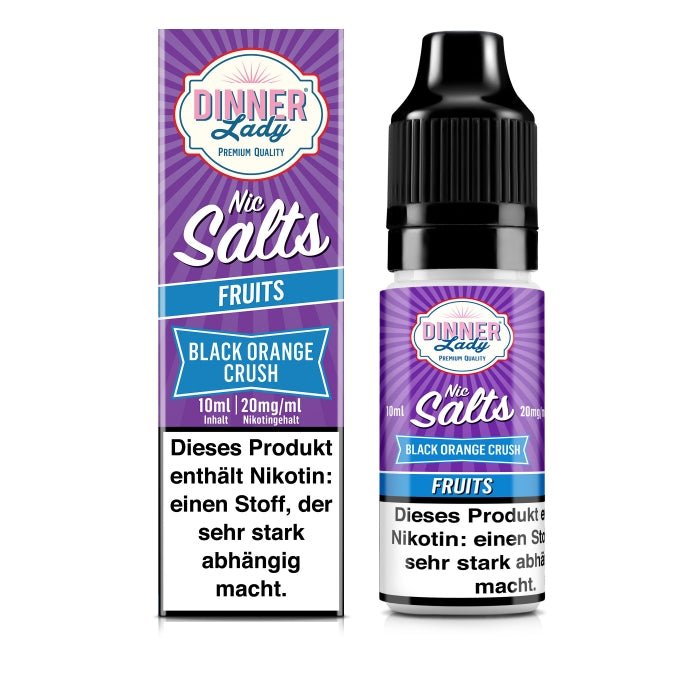 Black Orange Crush Nikotinsalzliquid (Cassis, Orange & Eis) - Dinner Lady - Smokkie | eine Marke der Smoke Smart GmbH