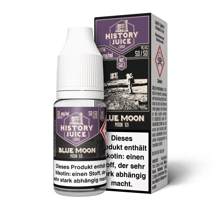 Blue Moon blaue Himbeere Erdbeere Menthol Nikotinsalzliquid HISTORY JUICE - Smokkie | eine Marke der Smoke Smart GmbH
