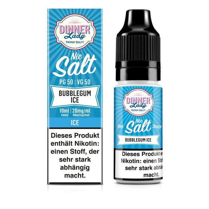 Bubblegum Ice Nikotinsalzliquid (Kaugummi & Frische) - Dinner Lady - Smokkie | eine Marke der Smoke Smart GmbH