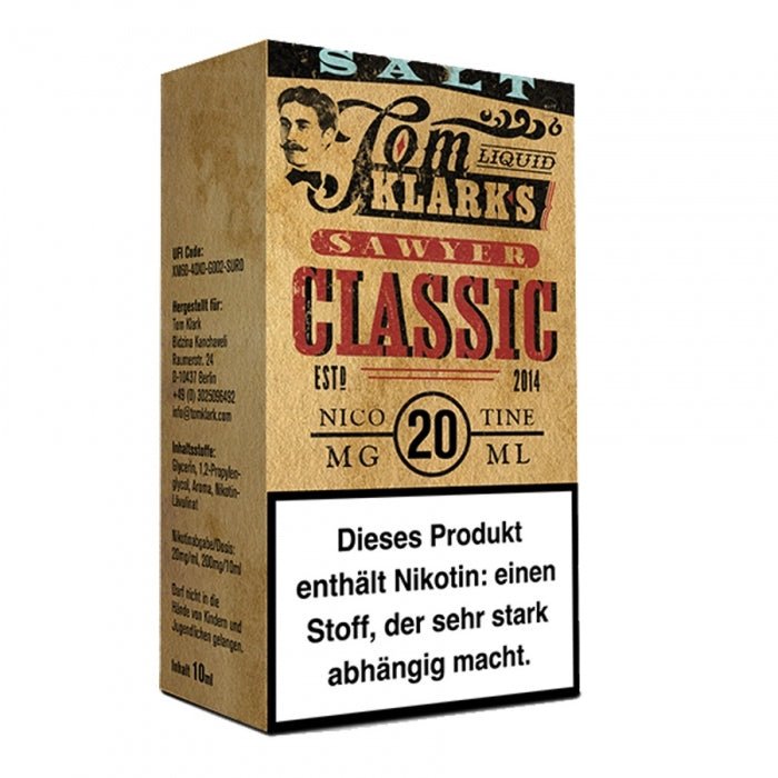 CLASSIC Nikotinsalzliquid 10ml TOM KLARK - Smokkie