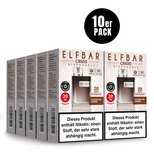 CR600 Einweg-E-Zigarette (10 PC) - ELFBAR - Smokkie