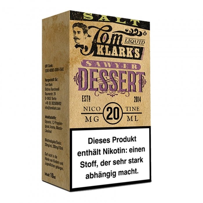 DESSERT Nikotinsalzliquid 10ml TOM KLARK - Smokkie