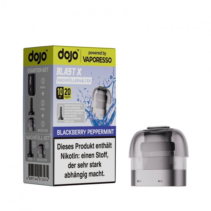 DoJo Blast X - Blackberry Peppermint - Nachfüllbehälter 10ml by Vaporesso - Smokkie | eine Marke der Smoke Smart GmbH