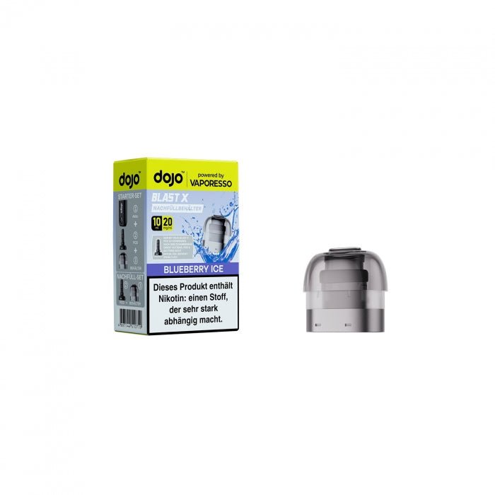 DoJo Blast X - Blueberry Ice - Nachfüllbehälter 10ml by Vaporesso - Smokkie | eine Marke der Smoke Smart GmbH