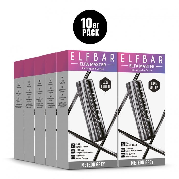 ELFA Master Basisgerät (10PC) - Luxe Edition - Elfbar Black Silver - Smokkie