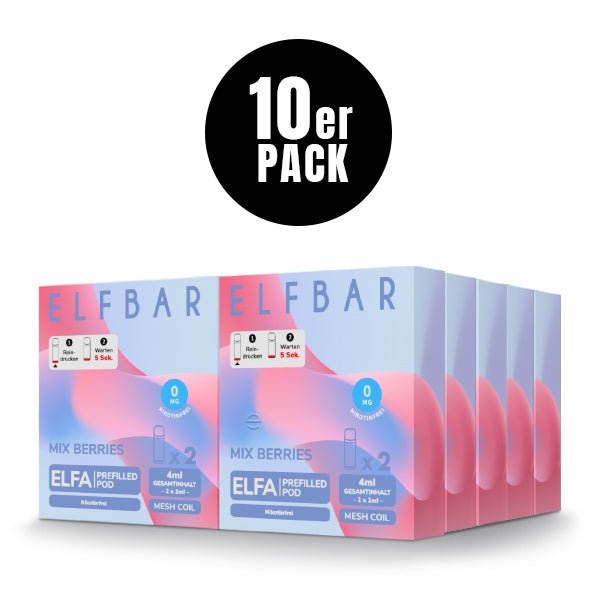Elfa Prefilled Pod (10er VPE) - Nikotinfrei - Elfbar - Smokkie