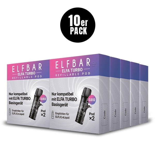Elfa Turbo Refillable Leerpod Tank (10x2erPack) - Elfbar - Smokkie | eine Marke der Smoke Smart GmbH