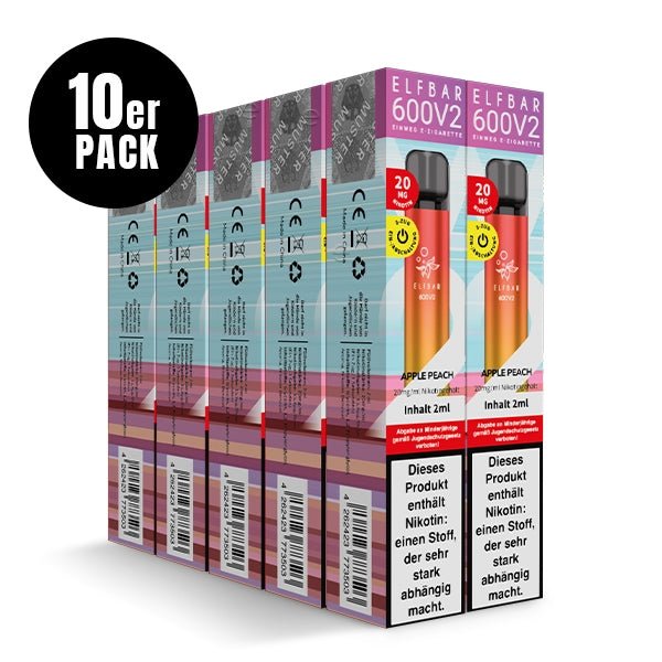 * Elfbar 600 *V2* MIT Nikotin (10er-Pack) - Smokkie
