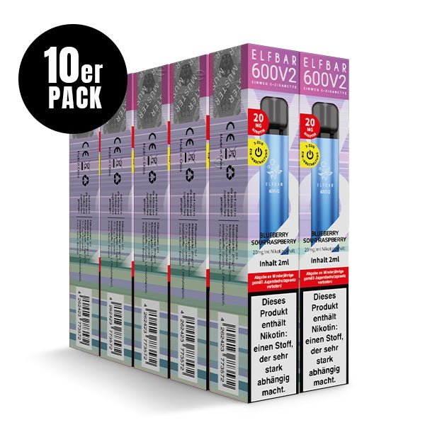 * Elfbar 600 *V2* MIT Nikotin (10er-Pack) - Smokkie