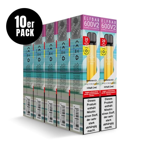 * Elfbar 600 *V2* MIT Nikotin (10er-Pack) - Smokkie