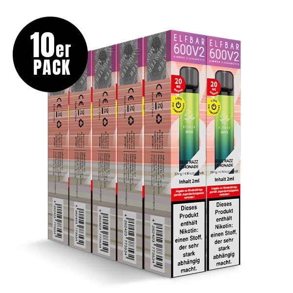 * Elfbar 600 *V2* MIT Nikotin (10er-Pack) - Smokkie