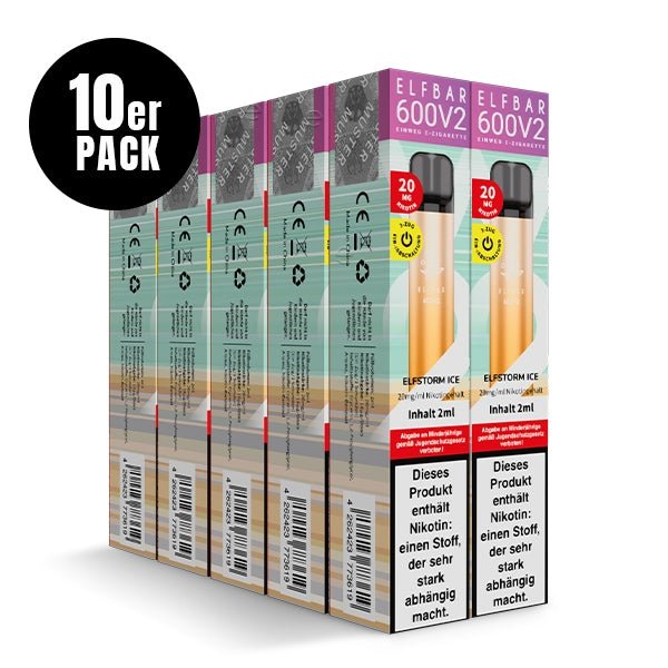 * Elfbar 600 *V2* MIT Nikotin (10er-Pack) - Smokkie