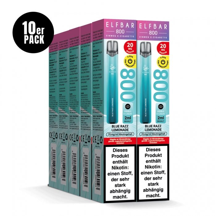 Elfbar 800 Einweg E-Zigarette 20mg (10 PC) - Elfbar - Smokkie