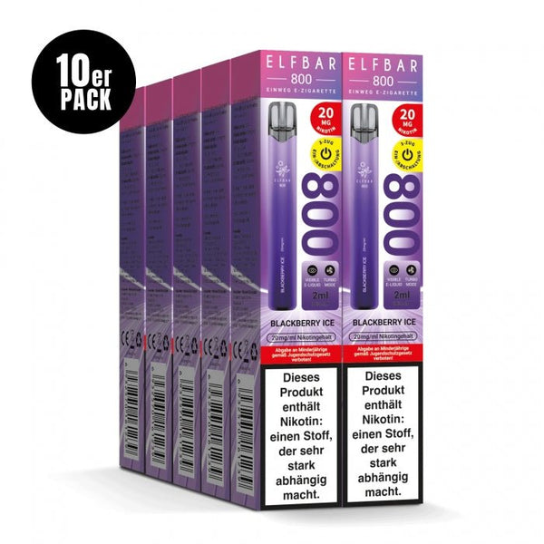 Elfbar 800 Einweg E-Zigarette 20mg (10 PC) - Elfbar - Smokkie