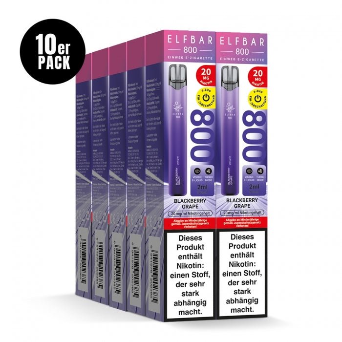 Elfbar 800 Einweg E-Zigarette 20mg (10PC) - Neue Sorten - Elfbar - Smokkie