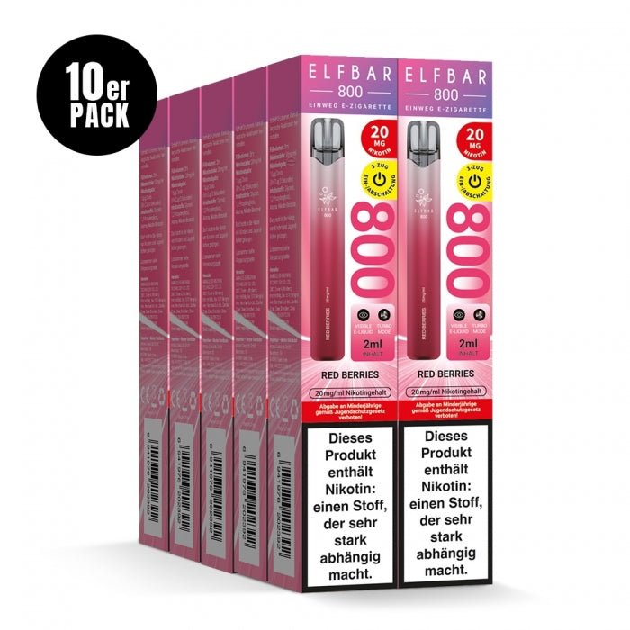 Elfbar 800 Einweg E-Zigarette 20mg (10PC) - Neue Sorten - Elfbar - Smokkie