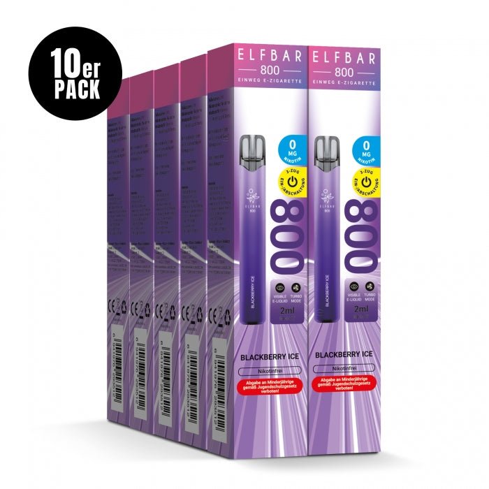 Elfbar 800 Nikotinfrei Einweg E-Zigarette (10er Pack) - Elfbar - Smokkie