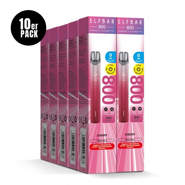 Elfbar 800 Nikotinfrei Einweg E-Zigarette (10er Pack) - Elfbar - Smokkie