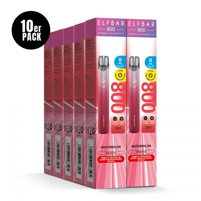 Elfbar 800 Nikotinfrei Einweg E-Zigarette (10er Pack) - Elfbar - Smokkie