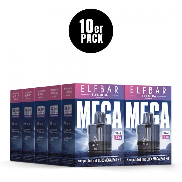 ELFX Mega Dual Mesh Pod 10ml (10 PC) - Elfbar - Smokkie