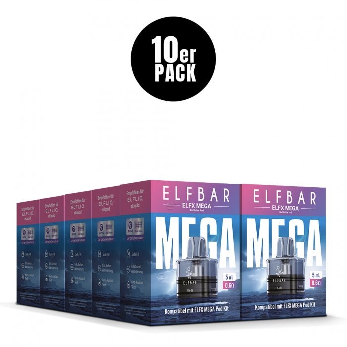 ELFX Mega Dual Mesh Pod 5ml (10 PC) - Elfbar - Smokkie | eine Marke der Smoke Smart GmbH