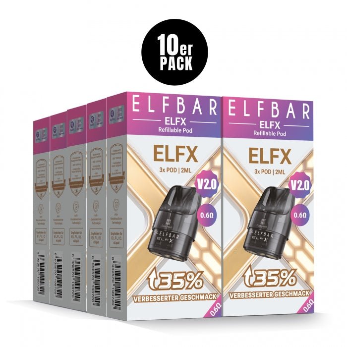 ELFX V2.0 2ml Leerpod (10er VPE) - Elfbar - Smokkie | eine Marke der Smoke Smart GmbH