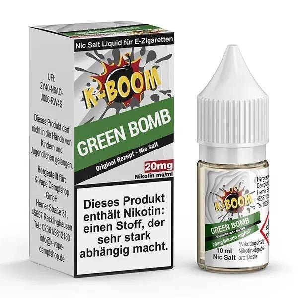 Green Bomb Nikotinsalzliquid Kiwi Kaktus Koolada KBoom - Smokkie | eine Marke der Smoke Smart GmbH
