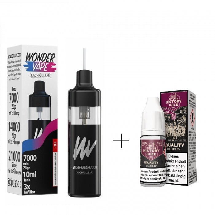 Wondervape 7000 Kit Set inklusive History Juice Nikotinsalz Liquid - Smokkie