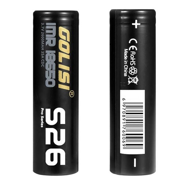 IMR 18650 S26 35A 2600mAh Akku - Golisi - Smokkie | eine Marke der Smoke Smart GmbH