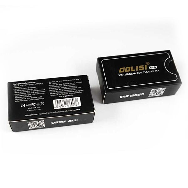 IMR 18650 S26 35A 2600mAh Akku - Golisi - Smokkie | eine Marke der Smoke Smart GmbH