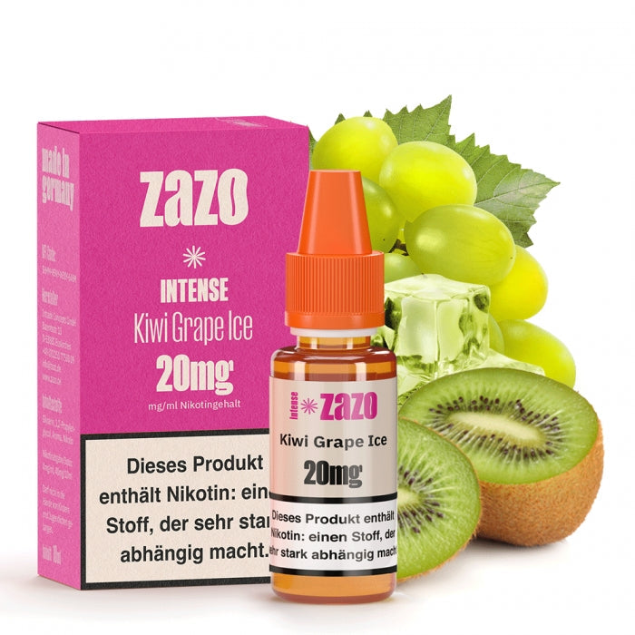 Intense Nikotinsalzliquid 10ml Kiwi Grape Ice ZAZO - Smokkie | eine Marke der Smoke Smart GmbH