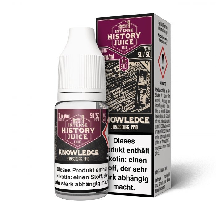 Knowledge Blaubeere Nikotinsalzliquid INTENSE HISTORY JUICE - Smokkie | eine Marke der Smoke Smart GmbH