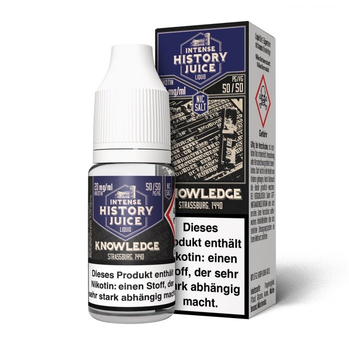 Knowledge Blaubeere Nikotinsalzliquid INTENSE HISTORY JUICE - Smokkie | eine Marke der Smoke Smart GmbH