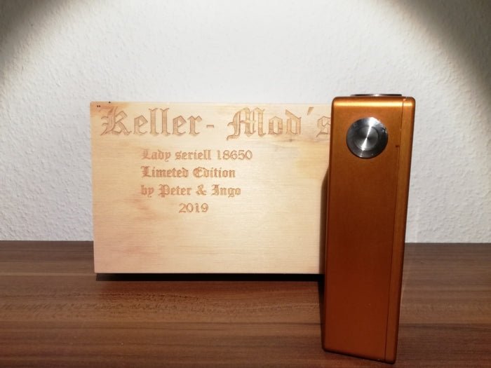 Lady Seriell 18650 - KELLERMOD Mechanischer Akkuträger Holz - Smokkie