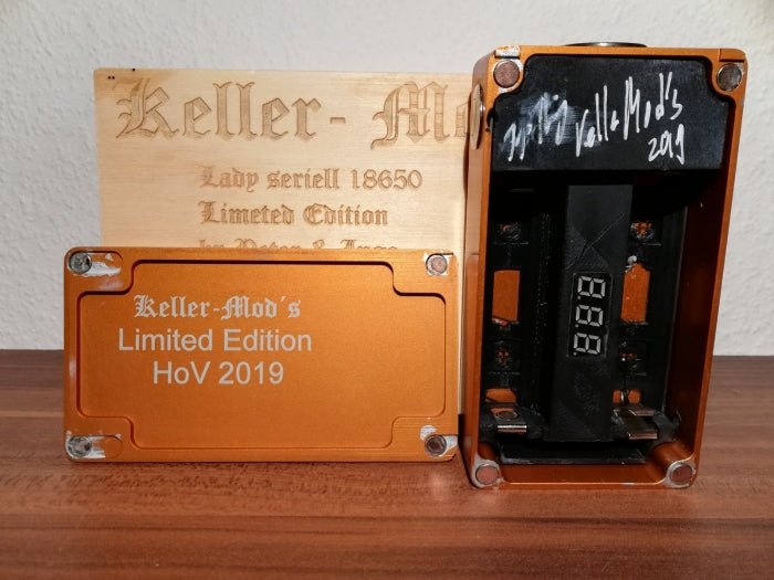 Lady Seriell 18650 - KELLERMOD High End Mech Mod Edition Schwarz - Smokkie