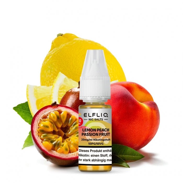 Lemon Peach Passionfruit Nikotinsalzliquid (Zitrone, Pfirsich, Passionsfrucht) - Elfliq (ELFBAR) - Smokkie
